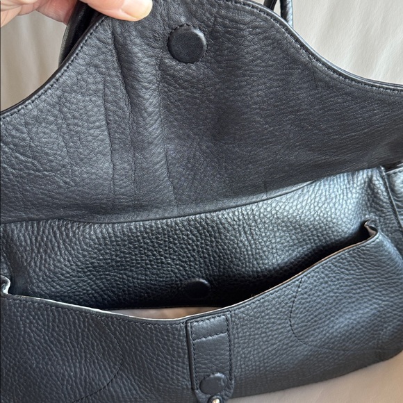 Cole Haan Black Leather Shoulder Bag Handbag - Picture 3 of 8